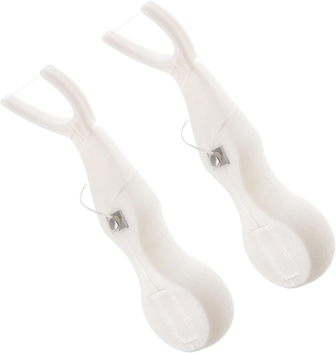 Herbruikbare Flossers - Tandenstoker Houder - Diepe Reiniging Tanden - Y-vormig Ontwerp - 2 Stuks 11 cm - Wit