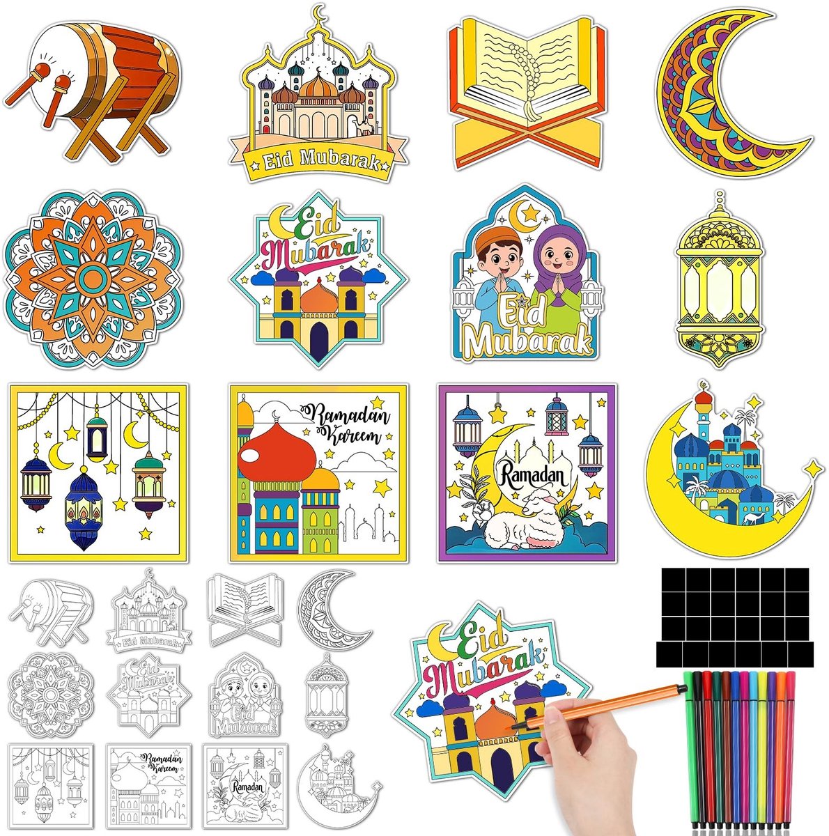 Dailygoods- Koelkastmagneten 24 Stuks - Magneten Sterk - Magneten Kinderen - Magneten Decoratie - Magneten Voor Magneetbord - Zelf Te Beschilderen