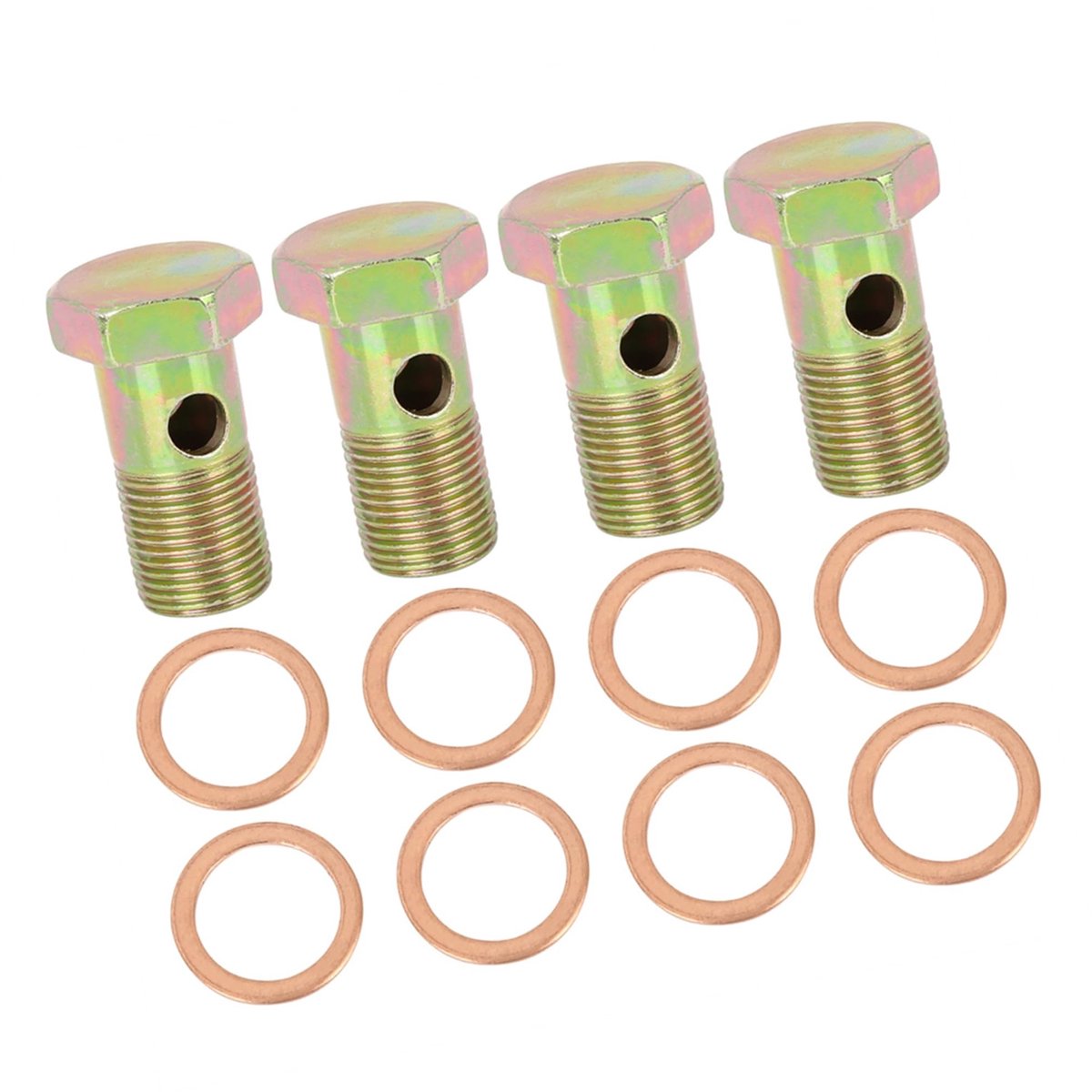 Dailygoods- Banjo-Schroefdraad M18 x 1,5 mm - Montageadapter - Rembouten - Sluitringen - 4 x Banjo Schroeven - Eenvoudige installatie - Schroef