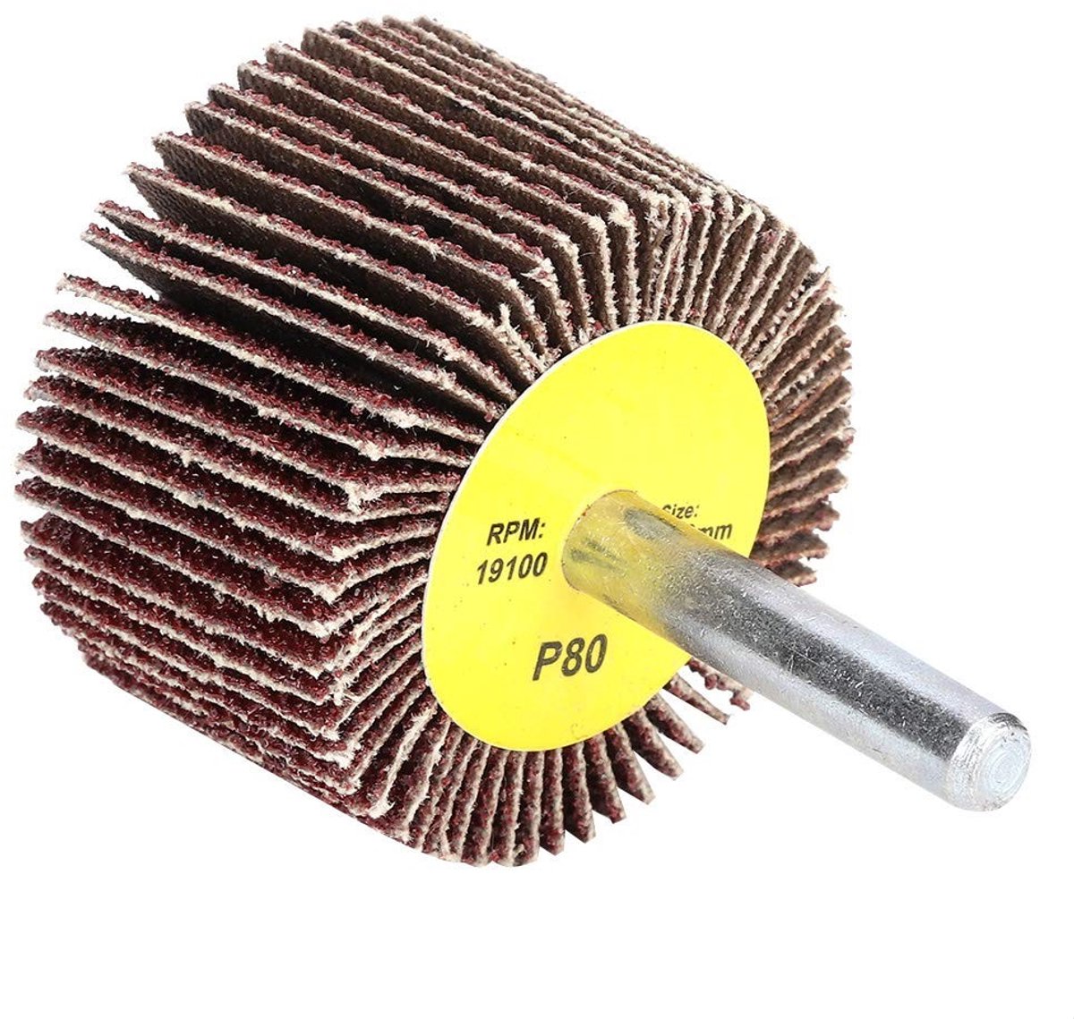 Dailygoods- Slijpschijf 10 stuks 40x25x6 mm - Schijf met 6 mm schacht - Schuurpapier - Polijstschijf - Industrieel gebruik - Kwaliteitsproduct