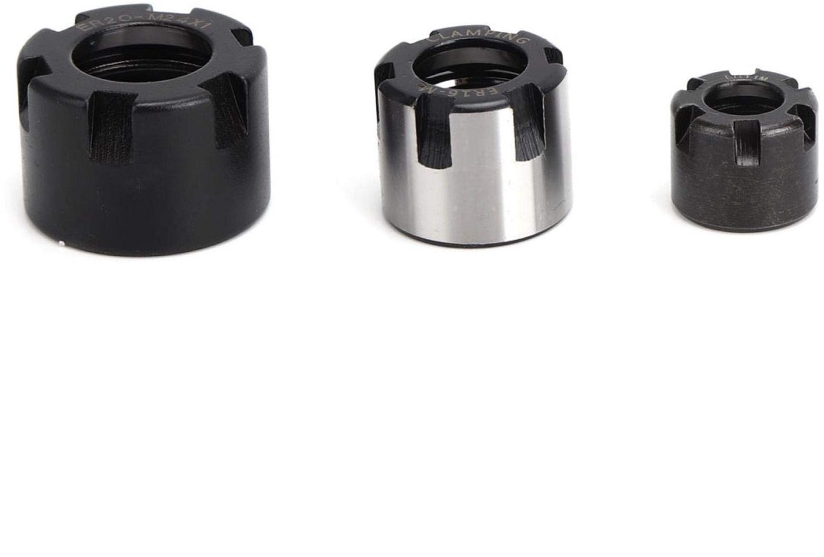 Dailygoods- Collet Moer 40 Stalen Bevestigingsmiddelen - ER11M/16M/20M Spanmoer - Praktische Bevestigingsaccessoires - CNC Houtbewerking - Eenvoudig te Installeren - Duurzaam en Lange Levensduur