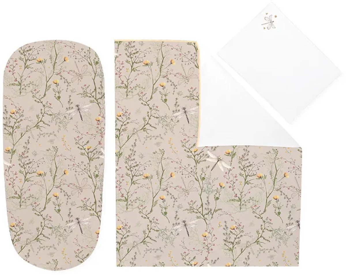 Kikkaboo Secret Garden 6-delige Wieg Beddengoed Set Beige Kinderen