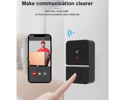 Draadloze videodeurbel, slimme deurbel met nachtzicht, draadloze intelligente video-intercom voor beveiliging, tweewegsaudio, oplaadbaar via USB, deurbel voor thuis, smart home-apparaat