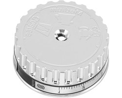 Koffiemolen Draaiknop - Maalgraadregelaar - Nauwkeurig Malen - 8 Kalibratiestanden - 5.8 cm - Zilver
