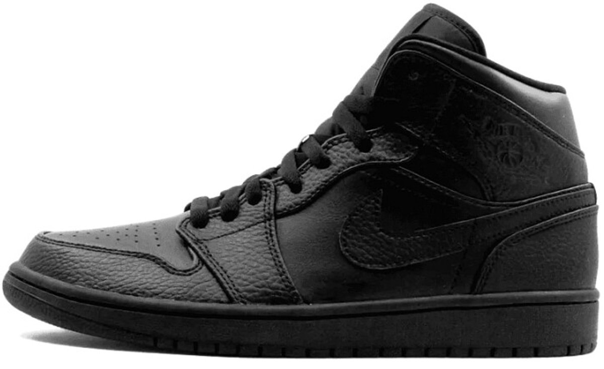 Nike Air Jordan 1 Midden Zwarte Sneakers Streetwear Volwassen