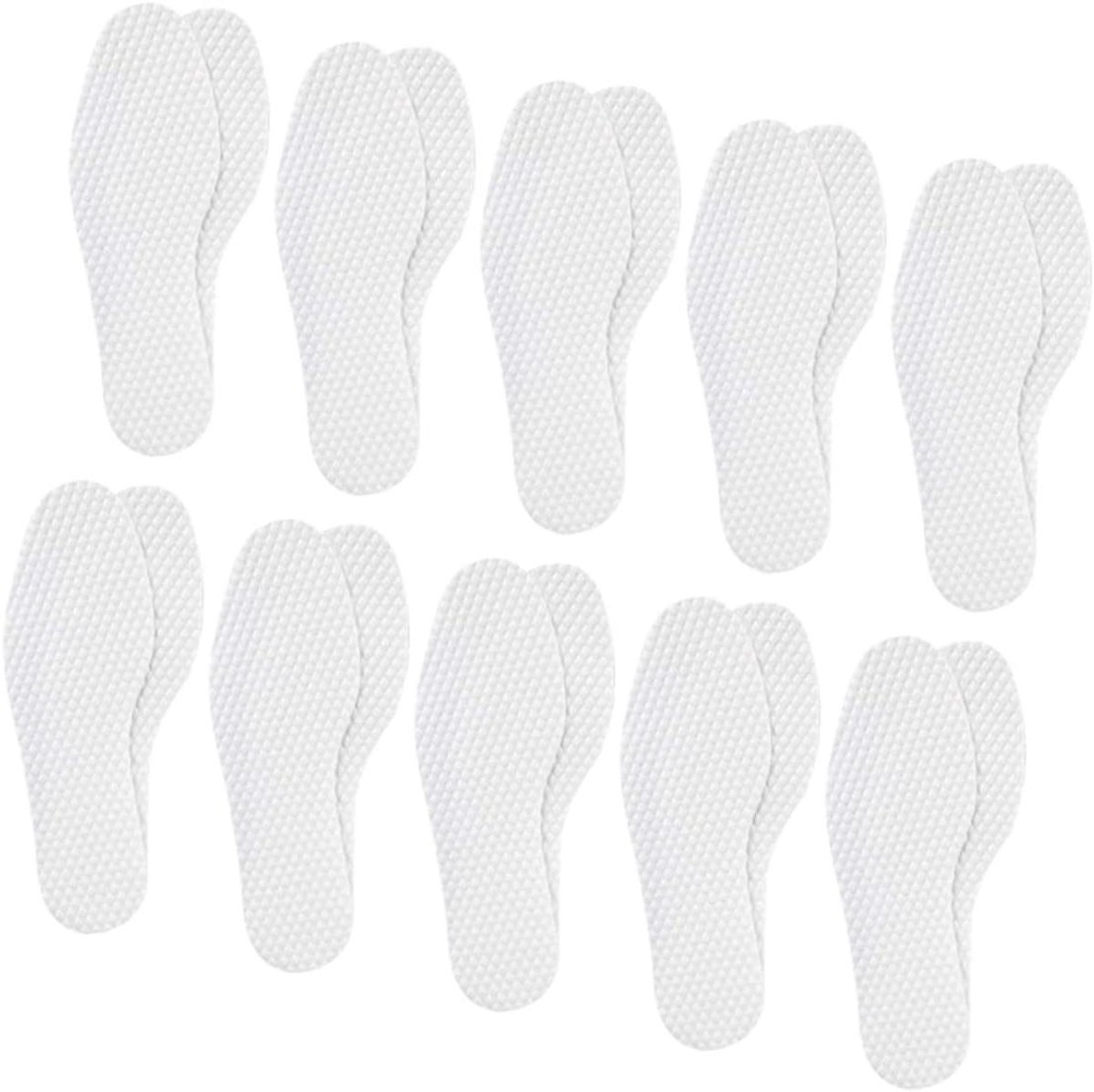 Wegwerp Schoen Crèmes - Zweet Absorberend - Sport Comfort - Ademend Houtpulp - 10 Paren - Wit