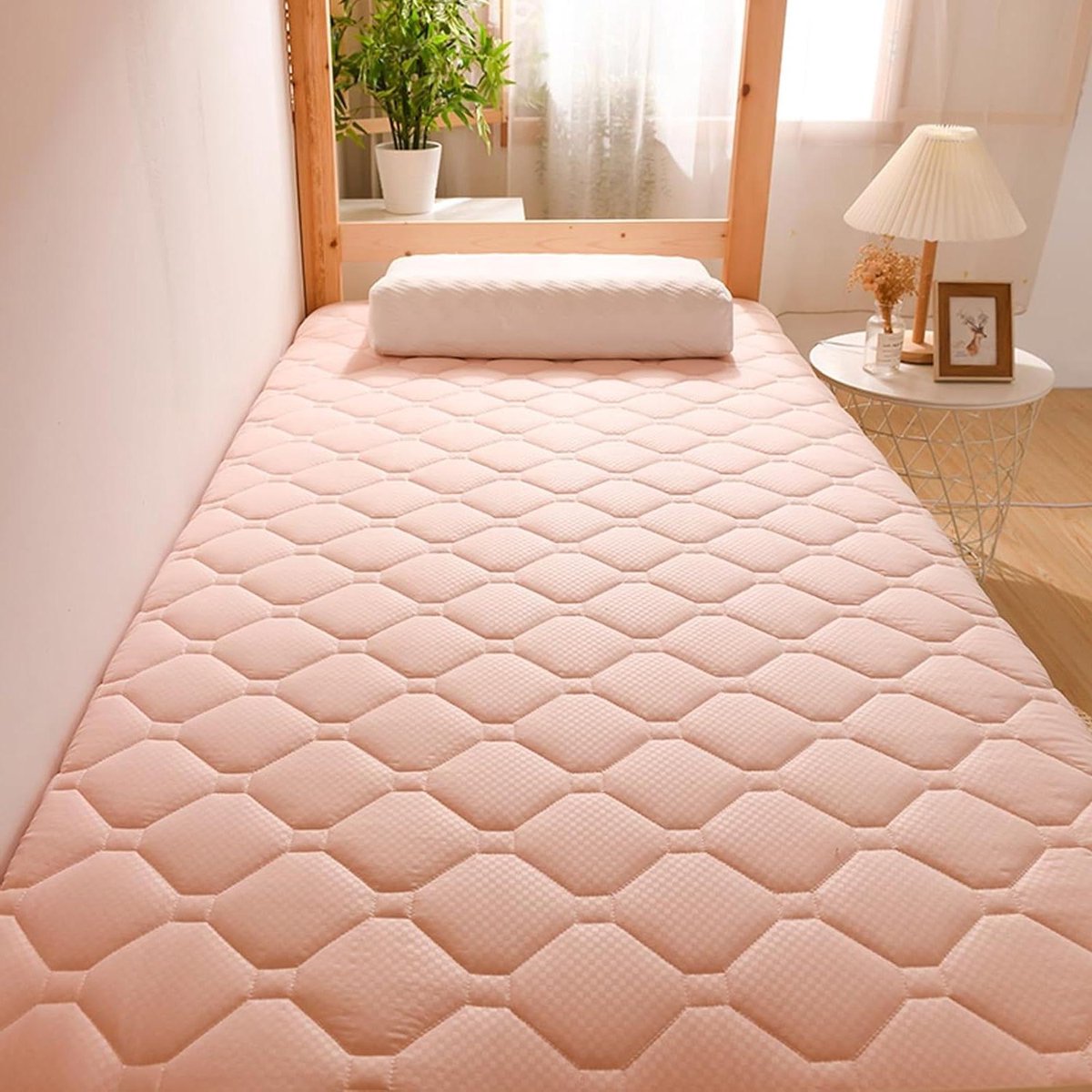 Opvouwbare Matras - Vouwbed Futon - Comfortabel Slapen - Latex Schuim Mix - 190 x 90 cm - Roze