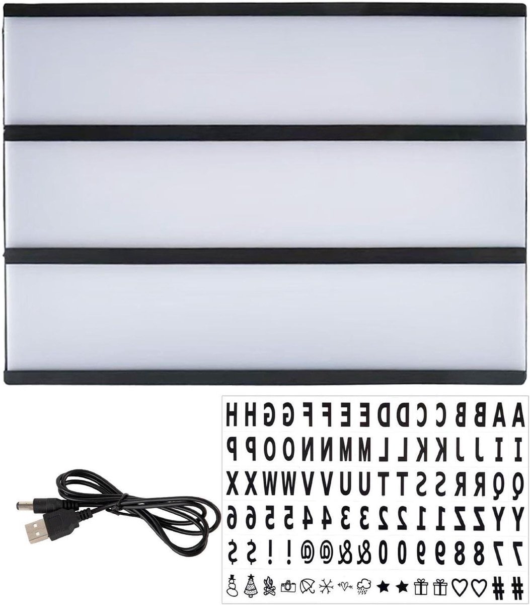 Led Lichtbord - Prikbord Display - Berichten Maken - Waterdichte Constructie - 30 x 22 cm - Meerkleurig