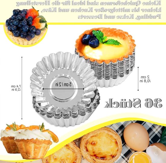 36 Stuks Eivormige Cakevormen, Herbruikbare Mini Muffin Mallen voor DIY Bakken, Keuken Bakgereedschap en Bakaccessoires — afbeelding 2