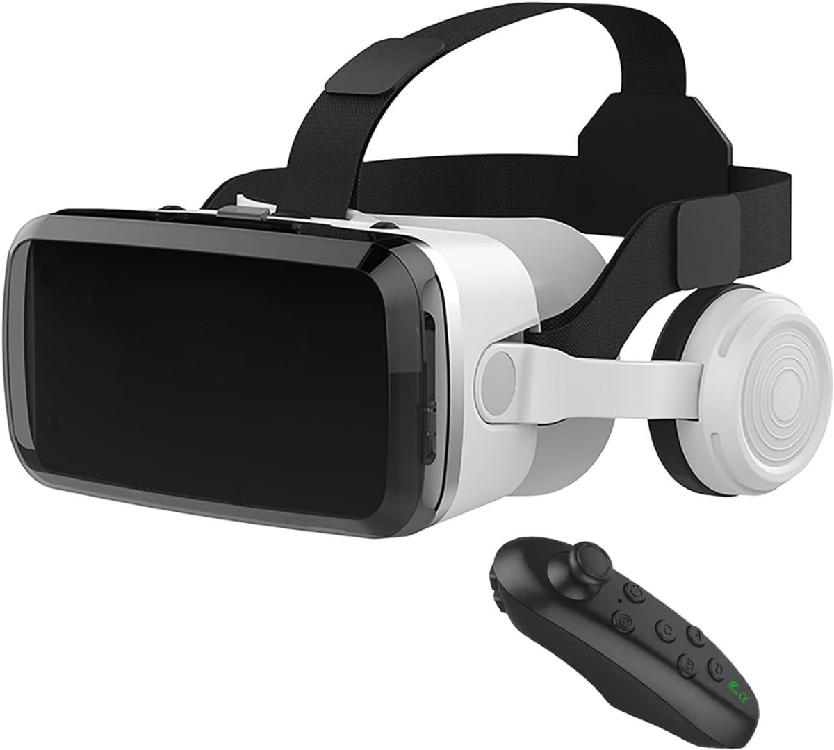 QUOVO® VR Bril met Controllers - VR Bril - VR Games - Zwart/Grijs - 14cm x 18cm x 11cm