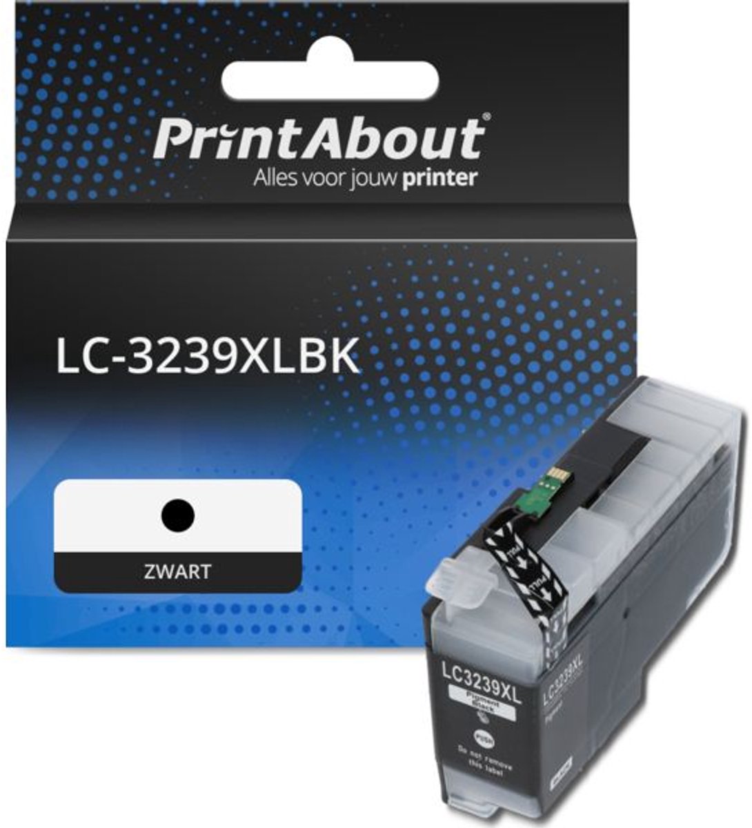 PrintAbout huismerk Inktcartridge LC-3239XLBK Zwart Hoge capaciteit geschikt voor Brother