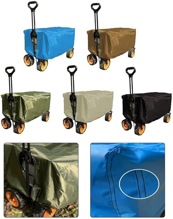 Vouwbare Tuinkar van 210D Oxford Stof, Waterdichte Bescherming voor Tuin, Kamperen en Boodschappen, Ideaal voor Auto en Caravan — afbeelding 3