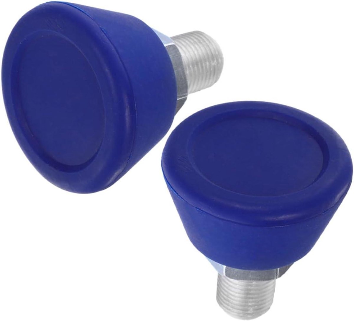 Rubberen Stoppers - Rolschaats Remmen - Veilig Stoppen - Duurzaam Materiaal - 5.3 cm Lengte - Blauw
