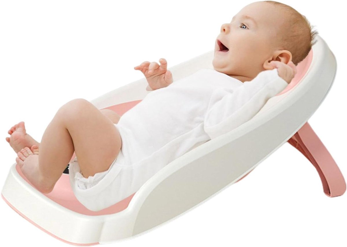 Babybadje Ondersteuning - Badzitje Baby - Veilig Baden - Antislip Zuignappen - 89 x 319 cm - Roze