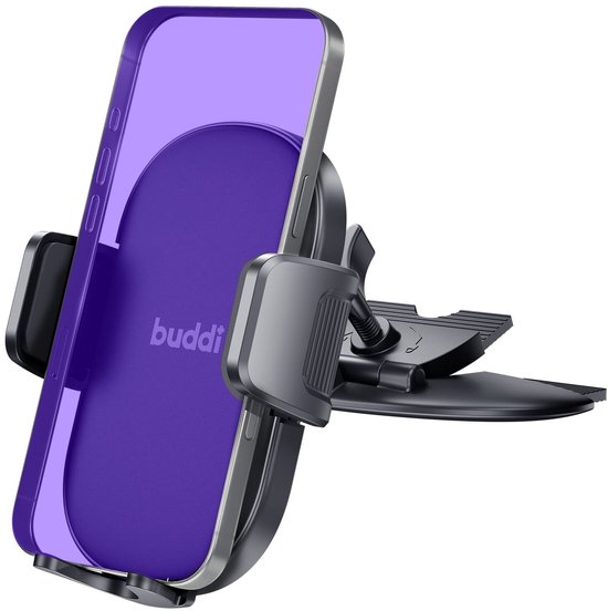 Buddi Way 2 Universele Telefoonhouder Auto CD-Speler met Sleuf Houder - Autohouder CD-Slot - Verstelbaar en 360° Draaibaar - Geschikt voor o.a iPhone, Samsung en andere smartphones