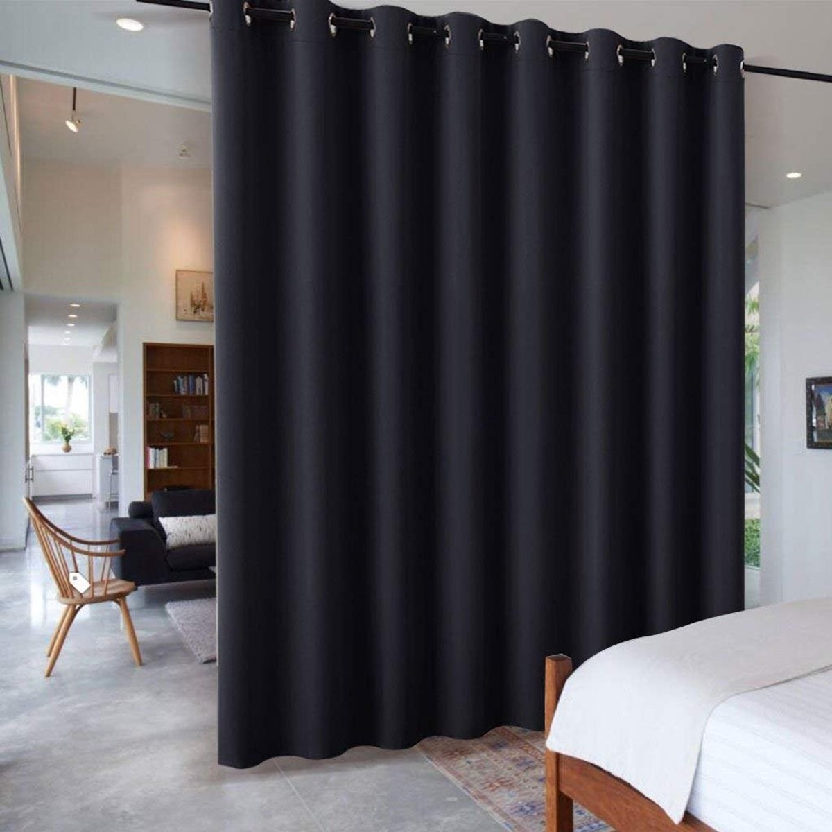 NTH products- Verduisterende Gordijnen Drievoudige Verduistering - Warmte-isolerend - Geschikt voor Woonkamer/Slaapkamer - 457 x 274 cm - Zwart - Comfortabele Omgeving
