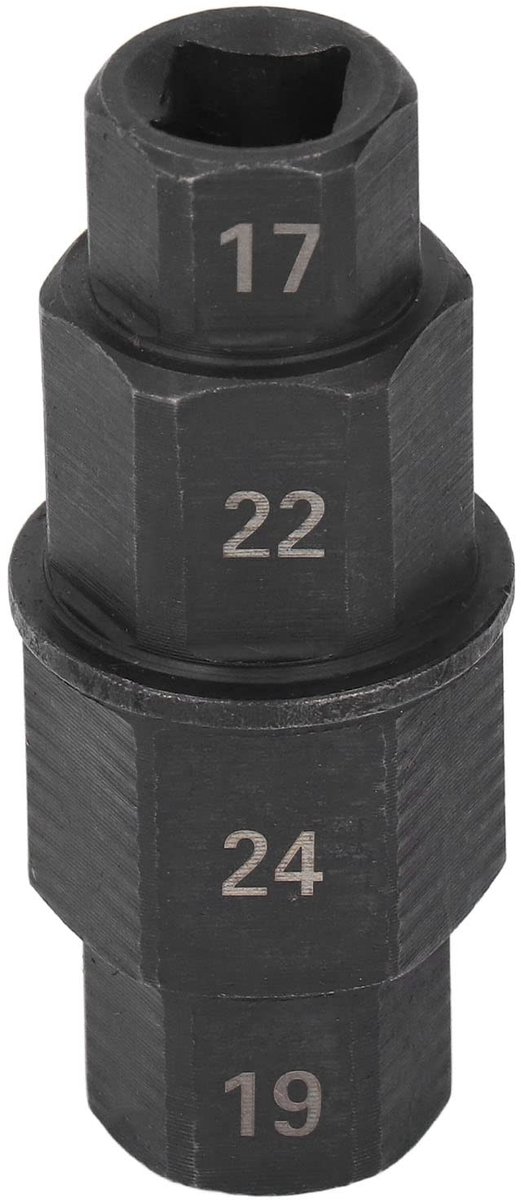 Dailygoods- Zeskantasgereedschap voor motorfiets - Chroom-molybdeenstaal - 17mm/19mm/22mm/24mm - Voorwielasverwijdering - Stevige constructie - Veelzijdig motorfietsgereedschap - Motorfiets Gereedschap