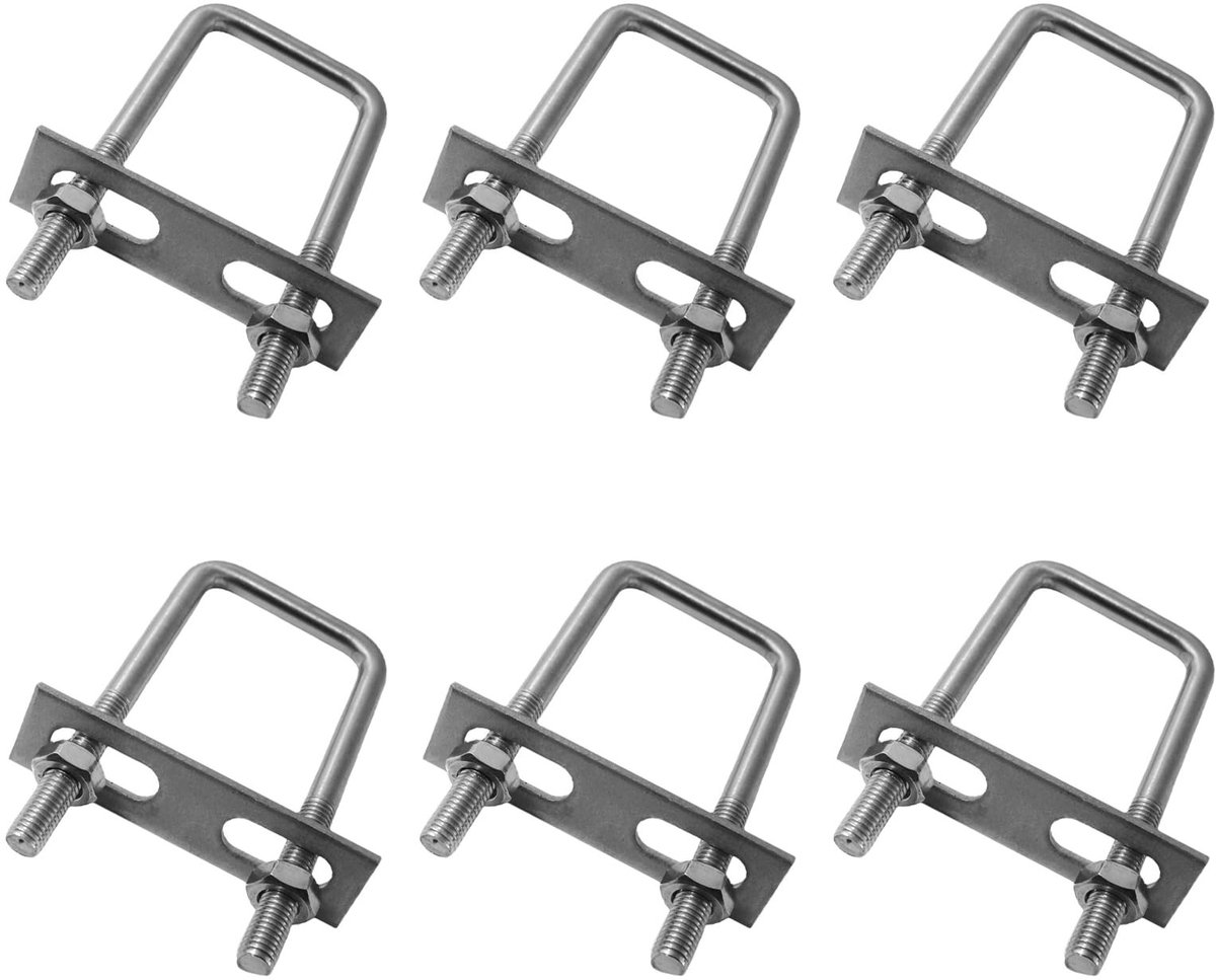 Dailygoods- U-schroeven 6 stuks - M6 Beugelschroeven - Roestvrij Staal - U-bouten met Moeren - Voor Auto's/Schepen - Ideaal voor Laswerk