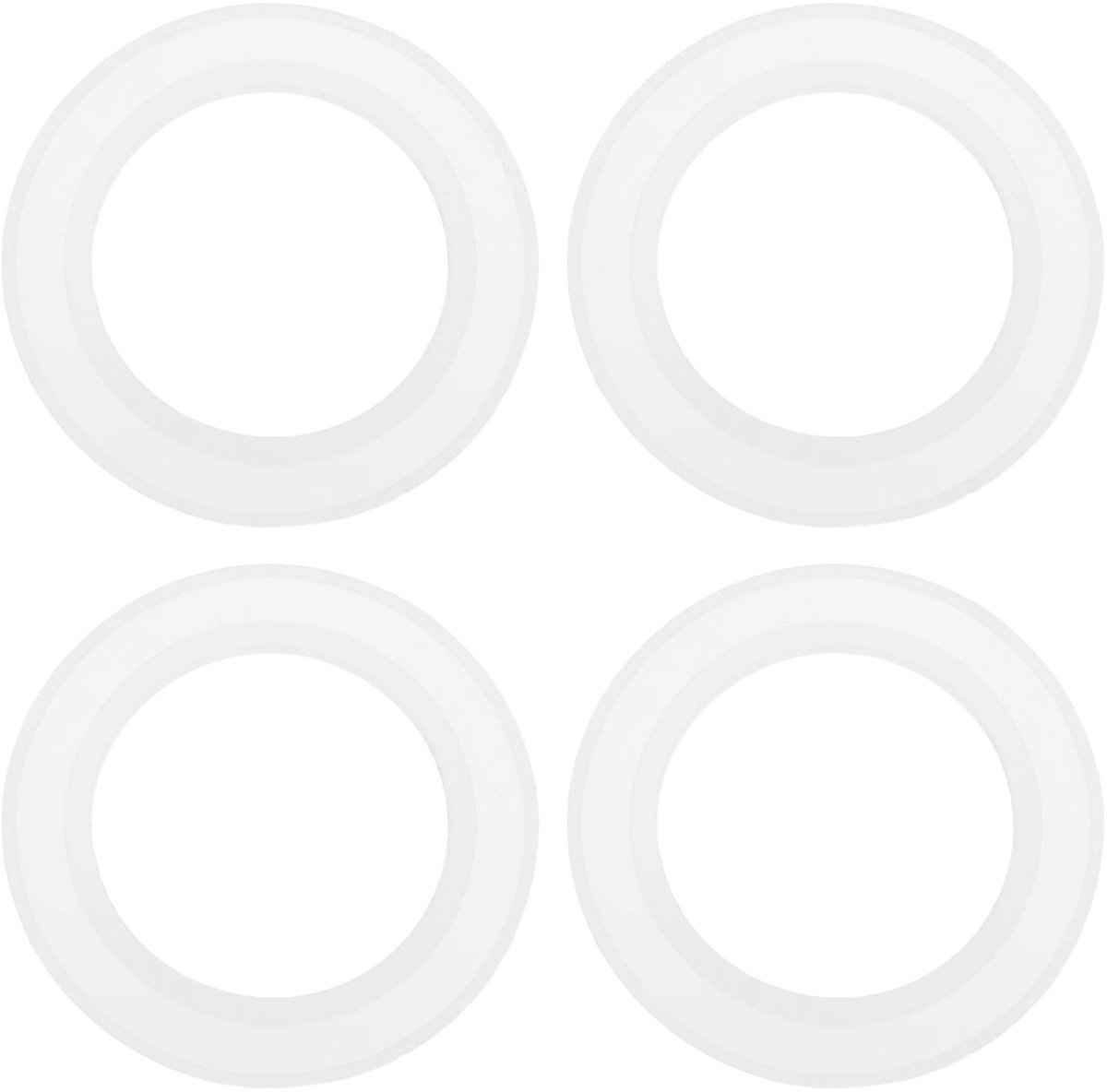 Dailygoods- Afvoer Seal 43,5 mm - Siliconen Afdichtingsringen - 4x Ring Pakking - Geschikt voor Wastafel/Badkuip - Lichtgewicht 8 g - Elastisch Materiaal - Afdichtingsring