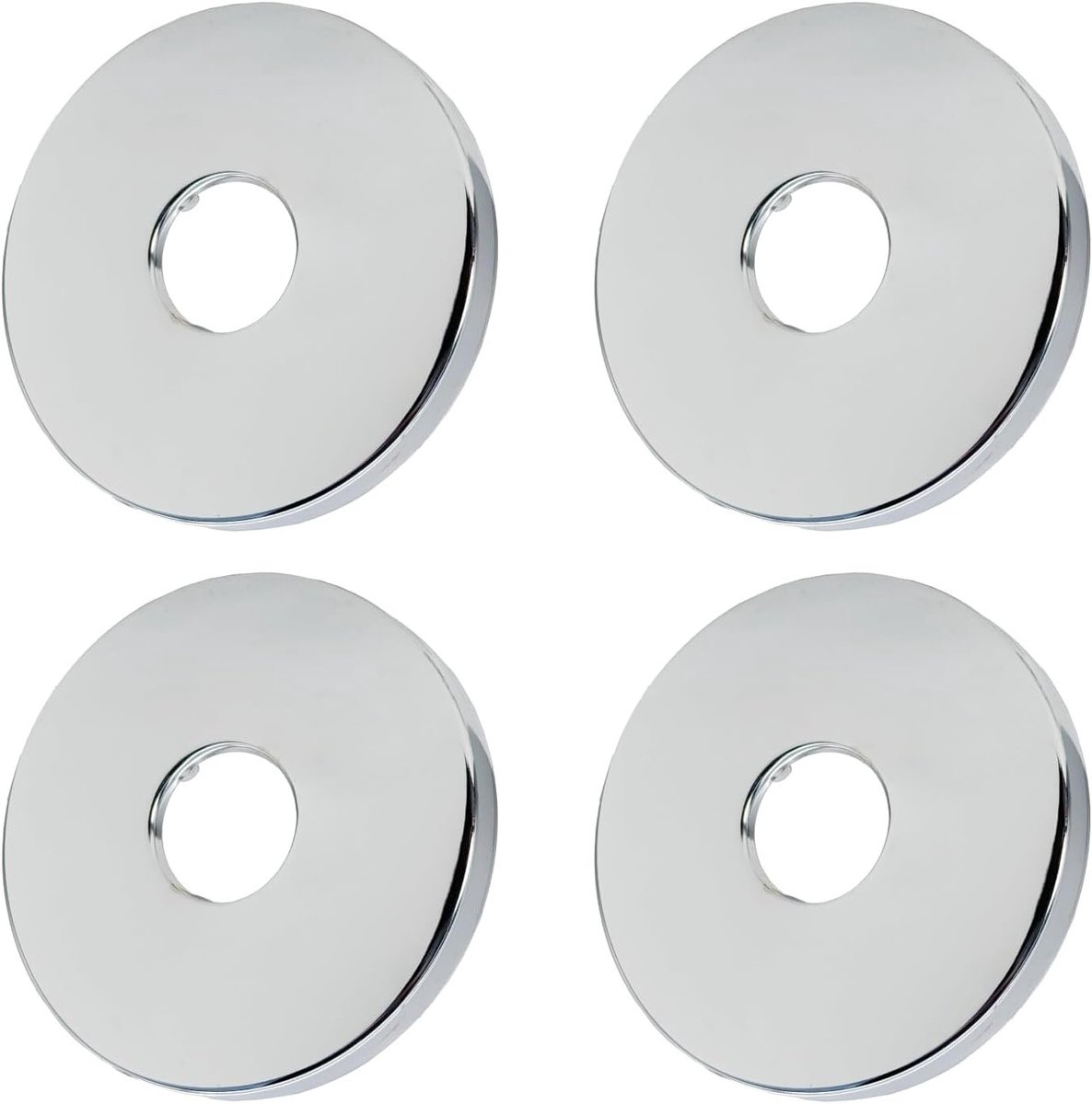 Chroom RVS Douchepijp Afdekplaat 3/4 inch, 27mm x 90mm x 10mm - Set van 4 voor Wanddoorvoer en Waterdichtheid