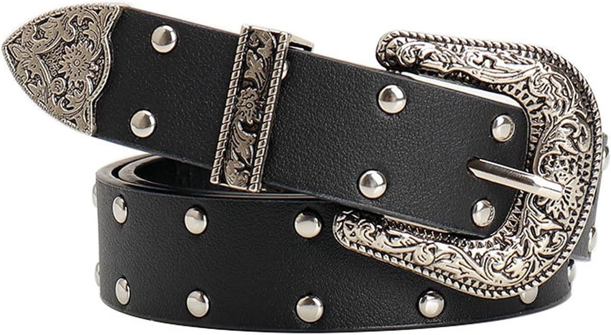 Rock Punk Y2K Riem voor Dames en Heren - Goth Leren Riem en Gothic Kledingaccessoires voor een Alternatieve Look