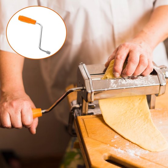 Vervangbare Handgreep voor Pastamachine, Interchangeable Metalen Crank, Accessoires voor Zelfgemaakte Pasta en Universele Pastamolen Compatibiliteit van Merkloos — afbeelding 3