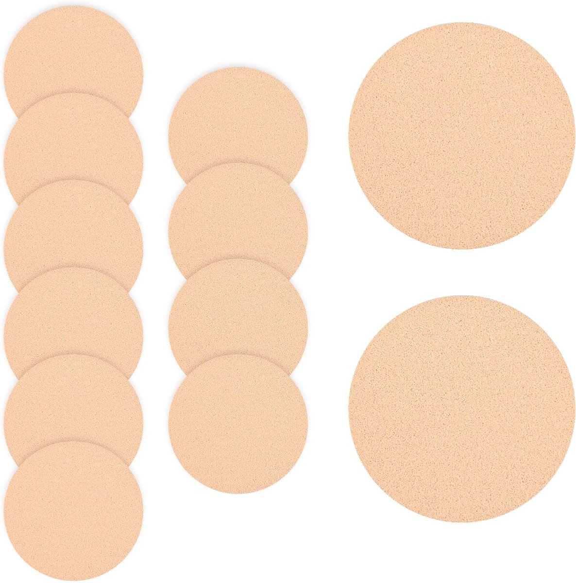 12 Stuks Poederkwasten en Make-up Sponsjes voor Vloeibare Foundation en Cosmetica, Perfect voor Gezichtsverf en Make-up Applicatie