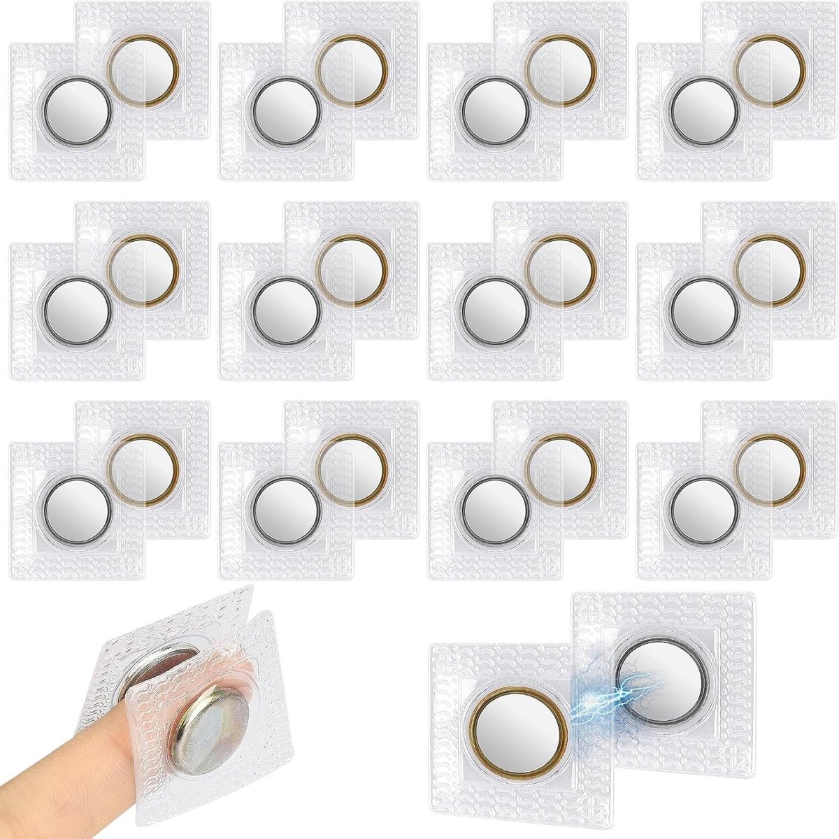 Onzichtbare Magnetische Knopen voor Tassen en Kleding - 30 Paar 15mm Magneten voor Naaien en Creatieve Projecten