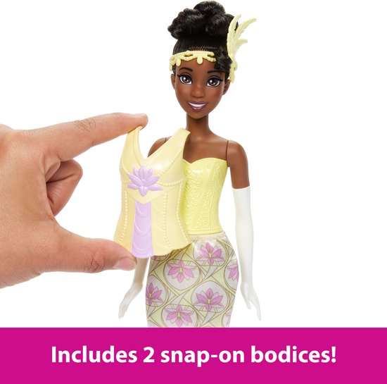 Disney Princess Tiana 2-in-1 Stories Fashion Doll, Modepop, Vrouw, 3 jaar, Meisjes, 292 mm, 40 g van Merkloos — afbeelding 2