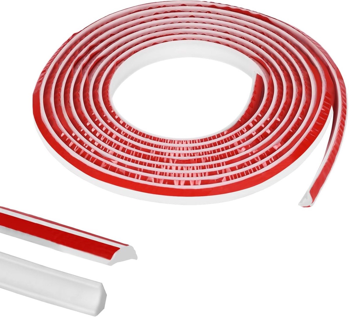 Flexibele Decoratieve Moulding voor Plafond, Zelfklevende Hoekstrip en Wandovergang, Witte Plinten en Plafondranden voor Tegels en Keukenwerkbladen, 3m Lang, 19mm x 13mm