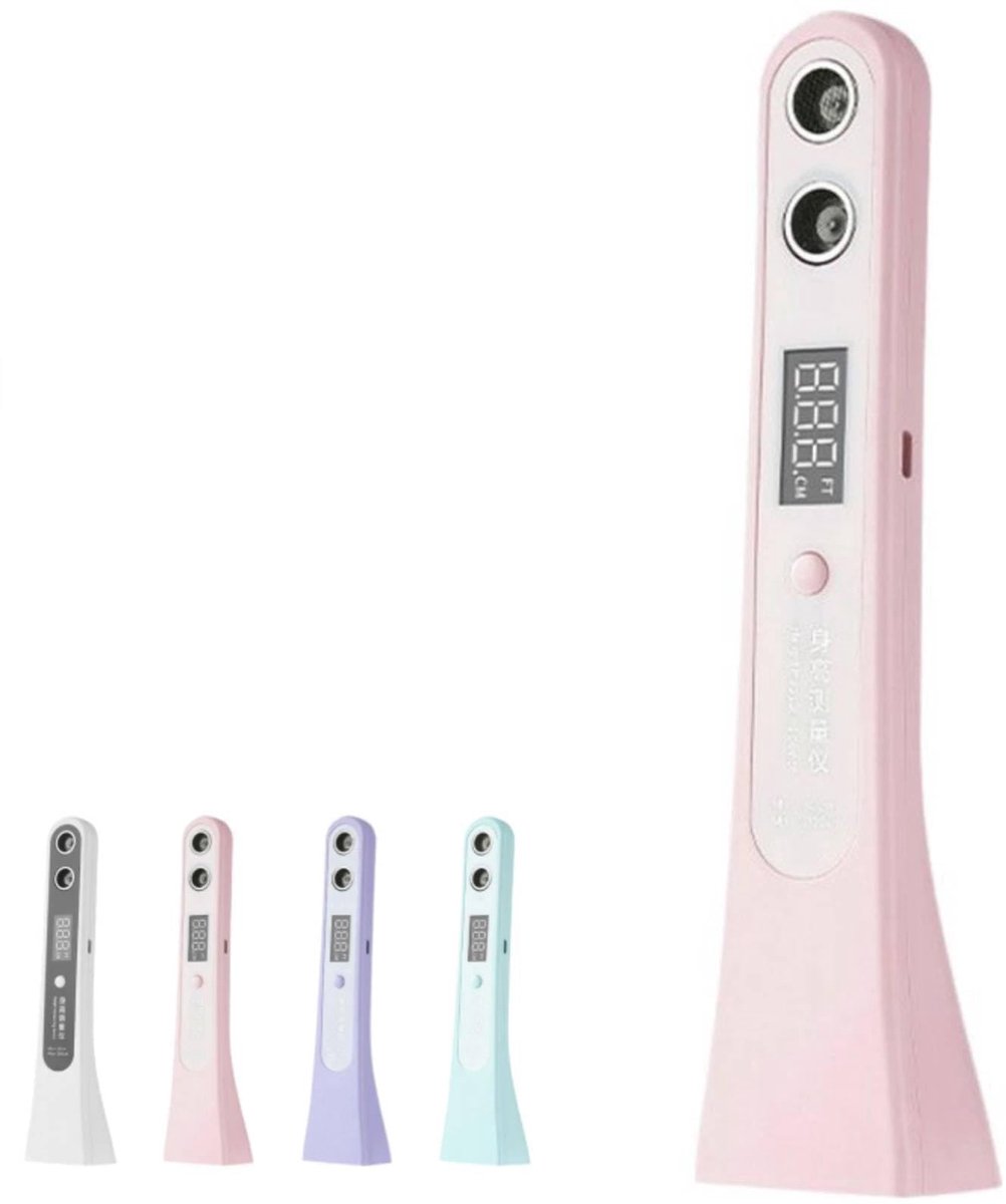 carmdering - lichaamslengtemeter - lengtemeter - meetstok - groeimeter - Ultrasoon, draagbaar, eenvoudig te gebruiken - Helder display, antislip voetstuk - Geschikt voor kinderen en volwassenen - ideaal voor thuis en reis - Roze