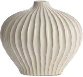 Light & Living Vaas Lorito - Crème - 35x21x30cm - Keramiek - Modern - Bloemenvaas - Woondecoratie - Decoratieve vaas voor woonkamer of slaapkamer