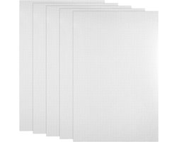 5 Stuks Witte Fursuit Ogen Mesh voor Creatieve Projecten, Waterdicht Plastic Canvas voor Cosplay, Orc Maskers en Kunst en Ambachten (30x20cm)