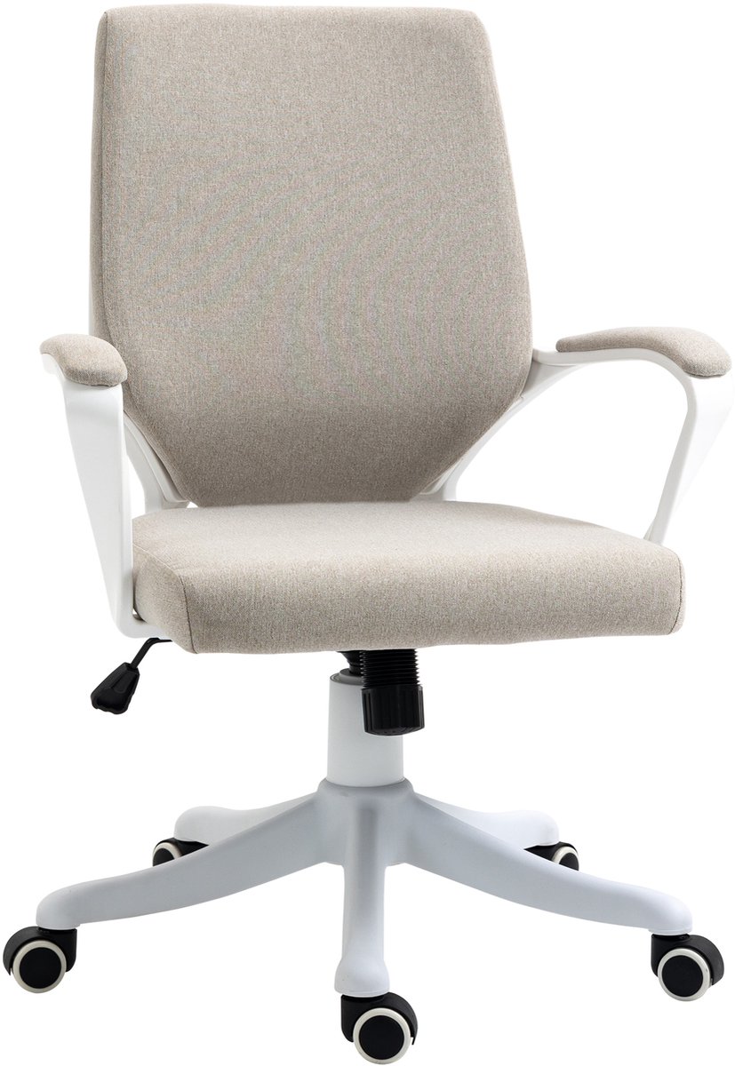 Vinsetto - Kantoorstoel - Hoogte verstelbaar - dikke Bekleding - Beige