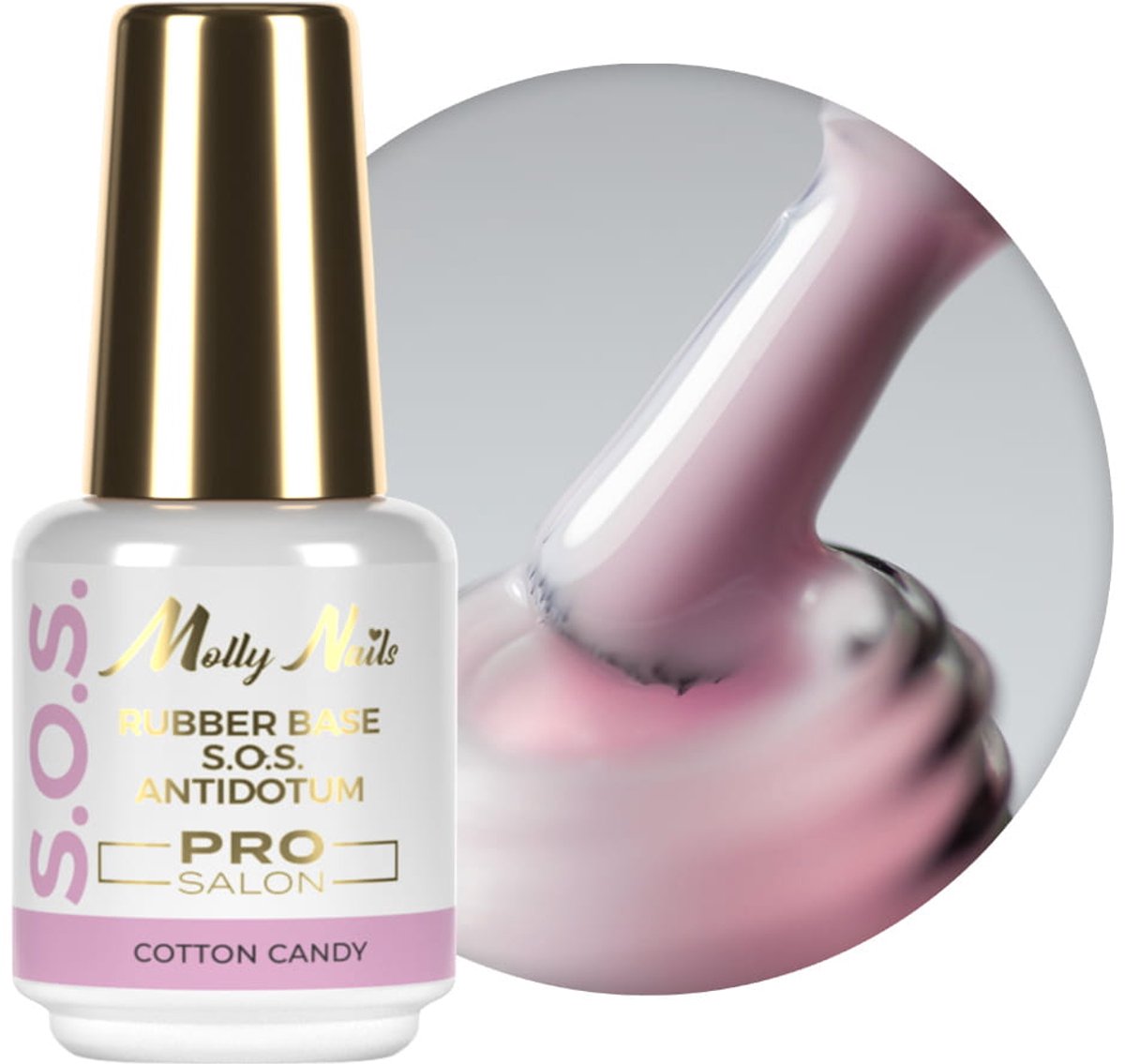 Molly Nails Cotton Candy - Elastische Rubberbase - Manicure & Pedicure - Zelfnivellerende Eigenschappen - 15g