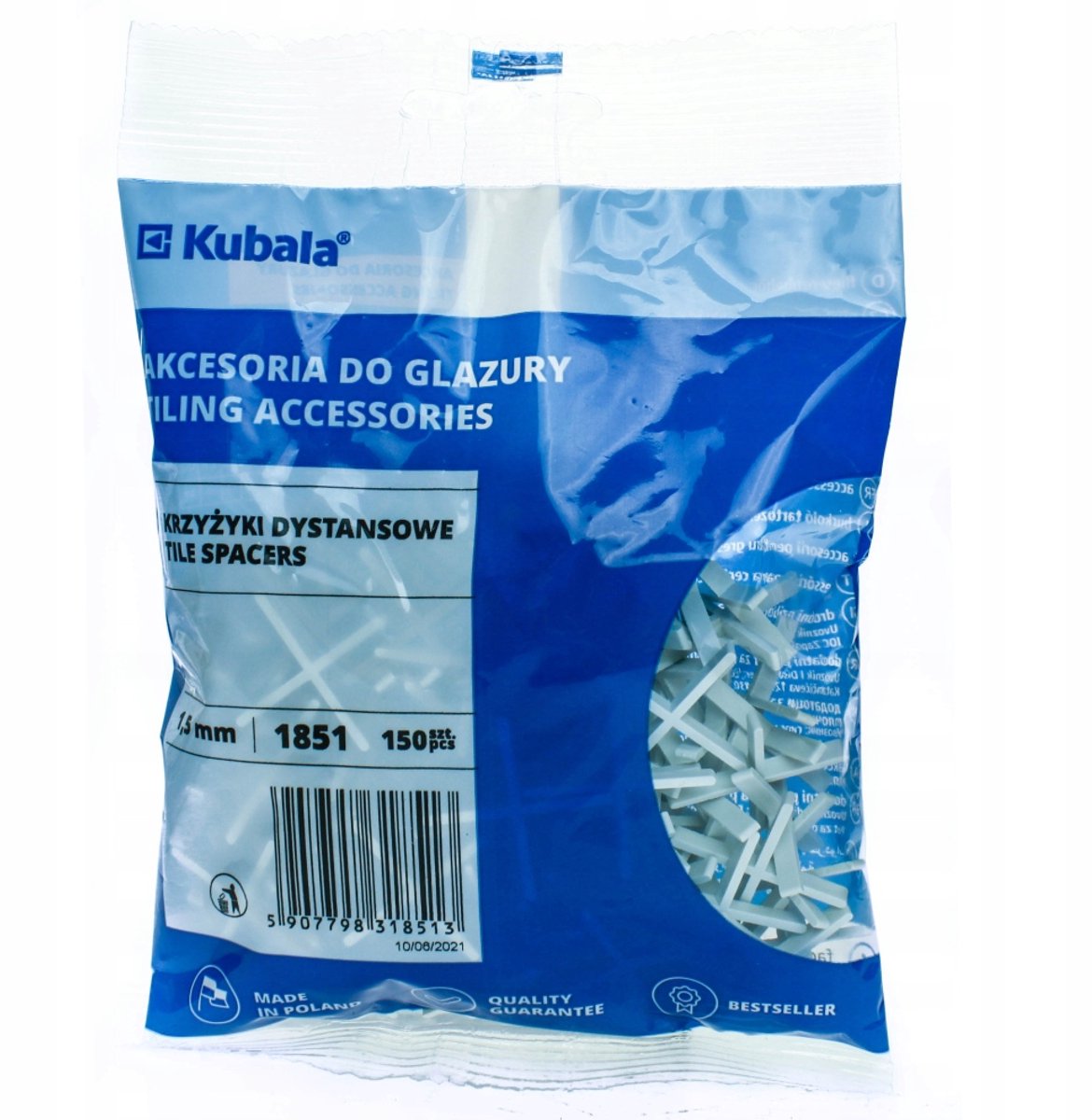 Kubala Distanciecruisjes 1.5mm voor Tegels - 150 Stuks