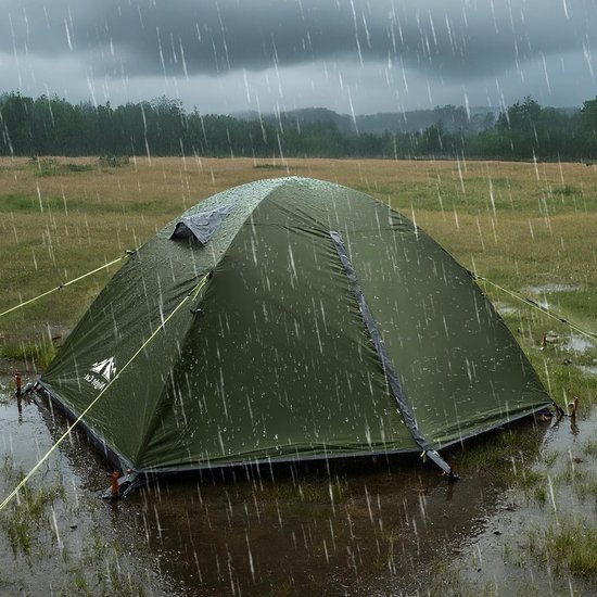 Campingtent voor 2 Personen, Waterdicht, Lichtgewicht en Snel Op te Zet, Ideaal voor Trekking en Hiking — afbeelding 3