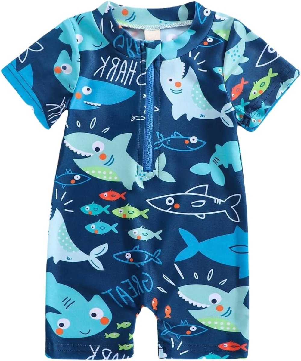 Eéndelige zwemoutfit voor pasgeborenen met rits, zonbescherming en comfortabele strandkleding