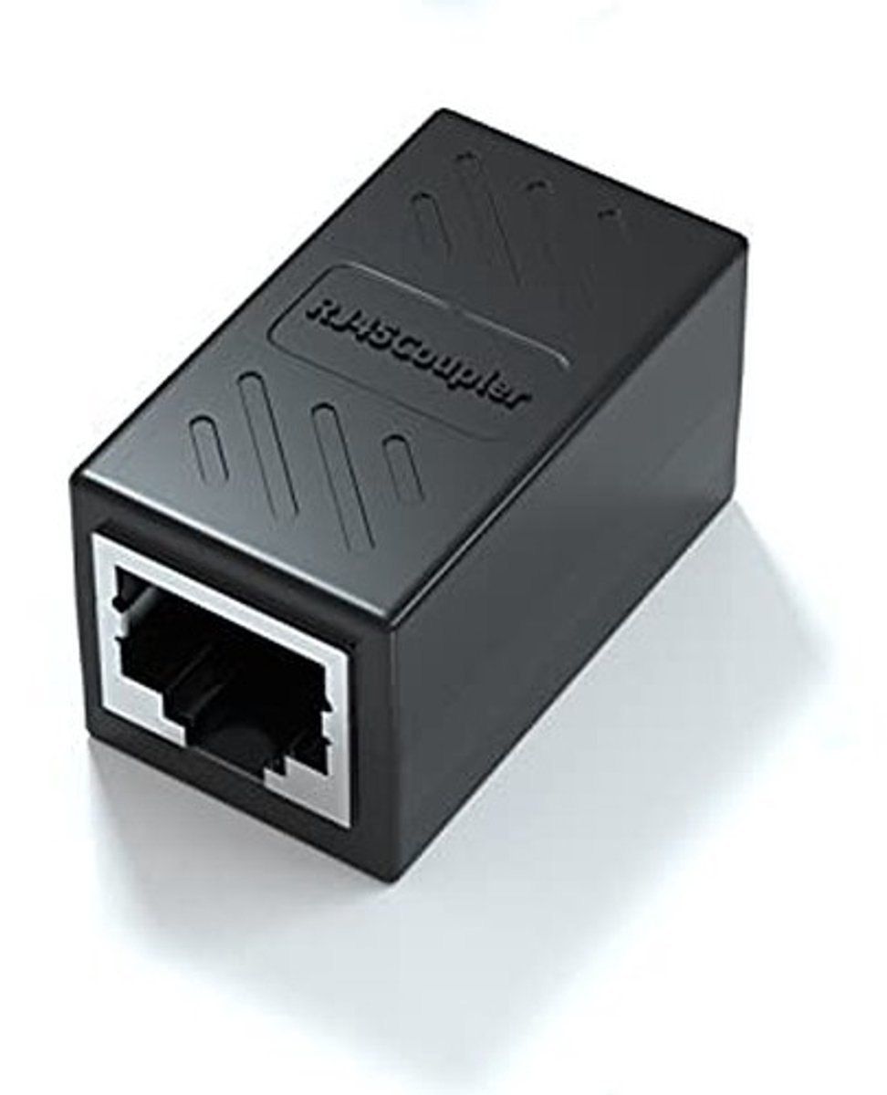 Golden crown - RJ45 Coupler - Ethernet Coupling - Verleng je netwerkkabel - Zwart - Netwerkverbinding - Ideaal voor thuis en kantoor - Compact ontwerp