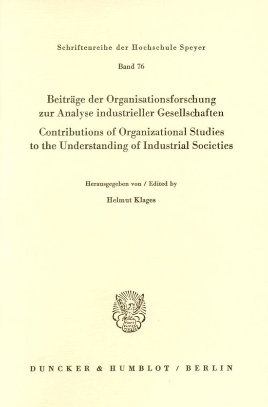 Beiträge der Organisationsforschung zur Analyse industriell ... - cover