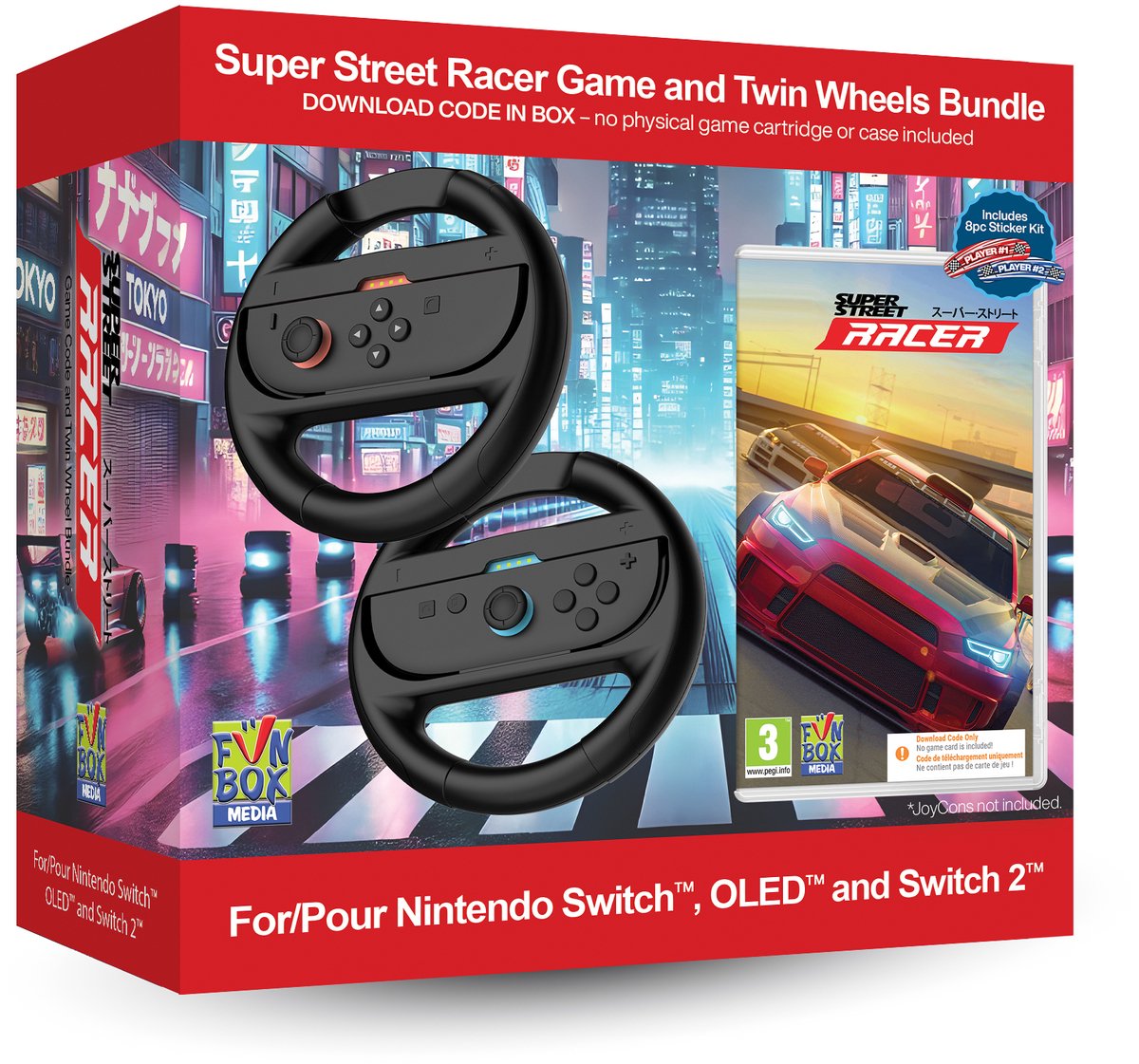 Super Street:Racer CIB Game with Twin Racing Wheels Bundle