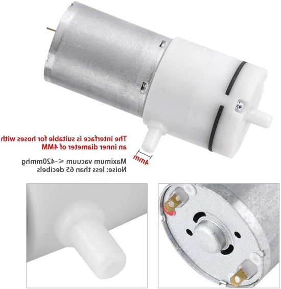Vt products - Luchtpomp - Mini Luchtpomp - Hoog vermogen - DC 12V - Vacuümpomp - Geschikt voor chemische toepassingen - Compact formaat van Merkloos — afbeelding 3