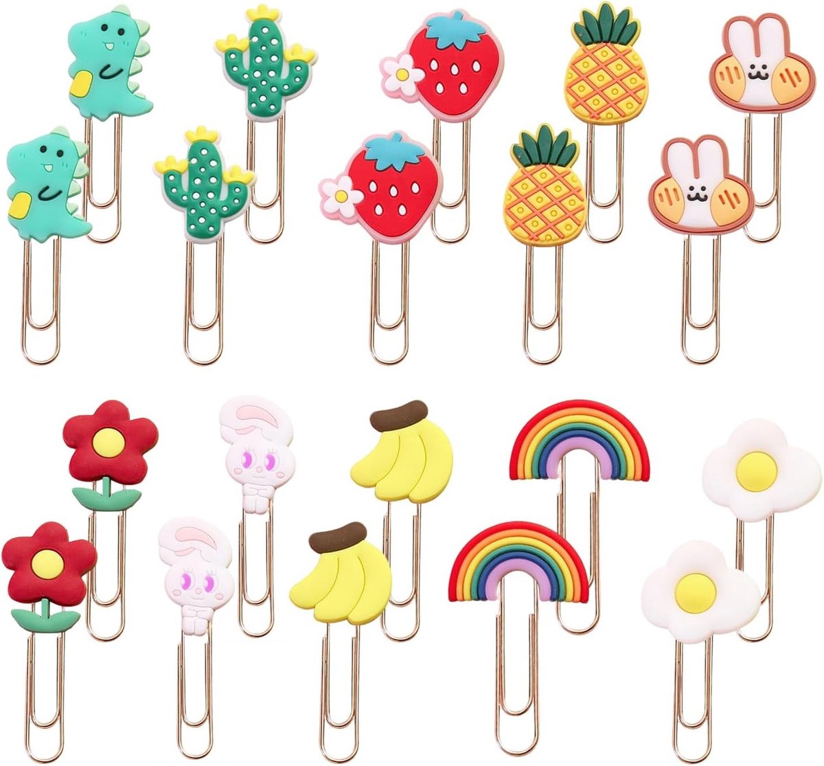 Kleurige en Creatieve Paper Clips - 20 Stuks Decoratieve Kantoorbenodigdheden en Bookmark Clips voor Onderwijs en Organisatie
