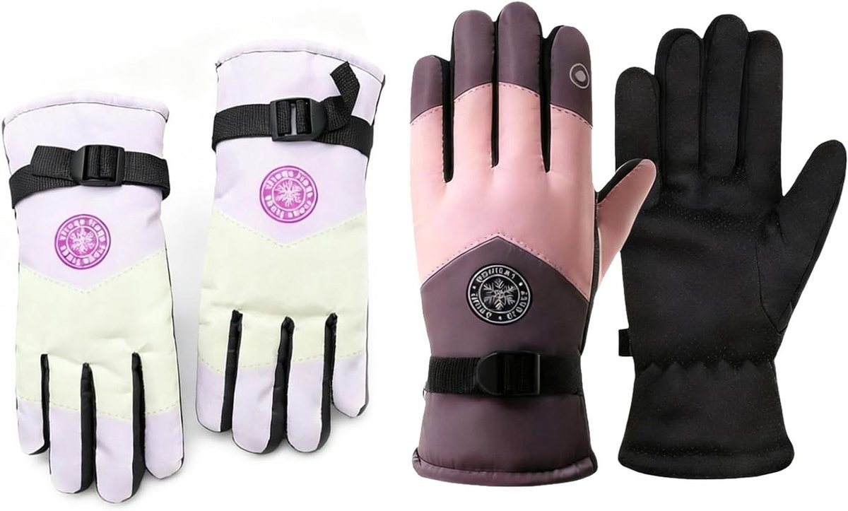 Thermische Winterhandschoenen voor Skiën en Snowboarden, Touchscreen, Winddicht, Antislip, Perfect voor Buitenactiviteiten zoals Fietsen en Wandelen