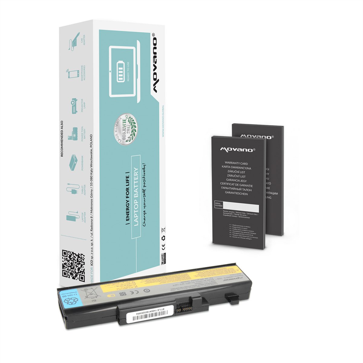 Movano - Bateria - Lenovo IdeaPad Y450 Y550 Y550A - Hoge Kwaliteit - Li-Ion - Veiligheid en Compatibiliteit