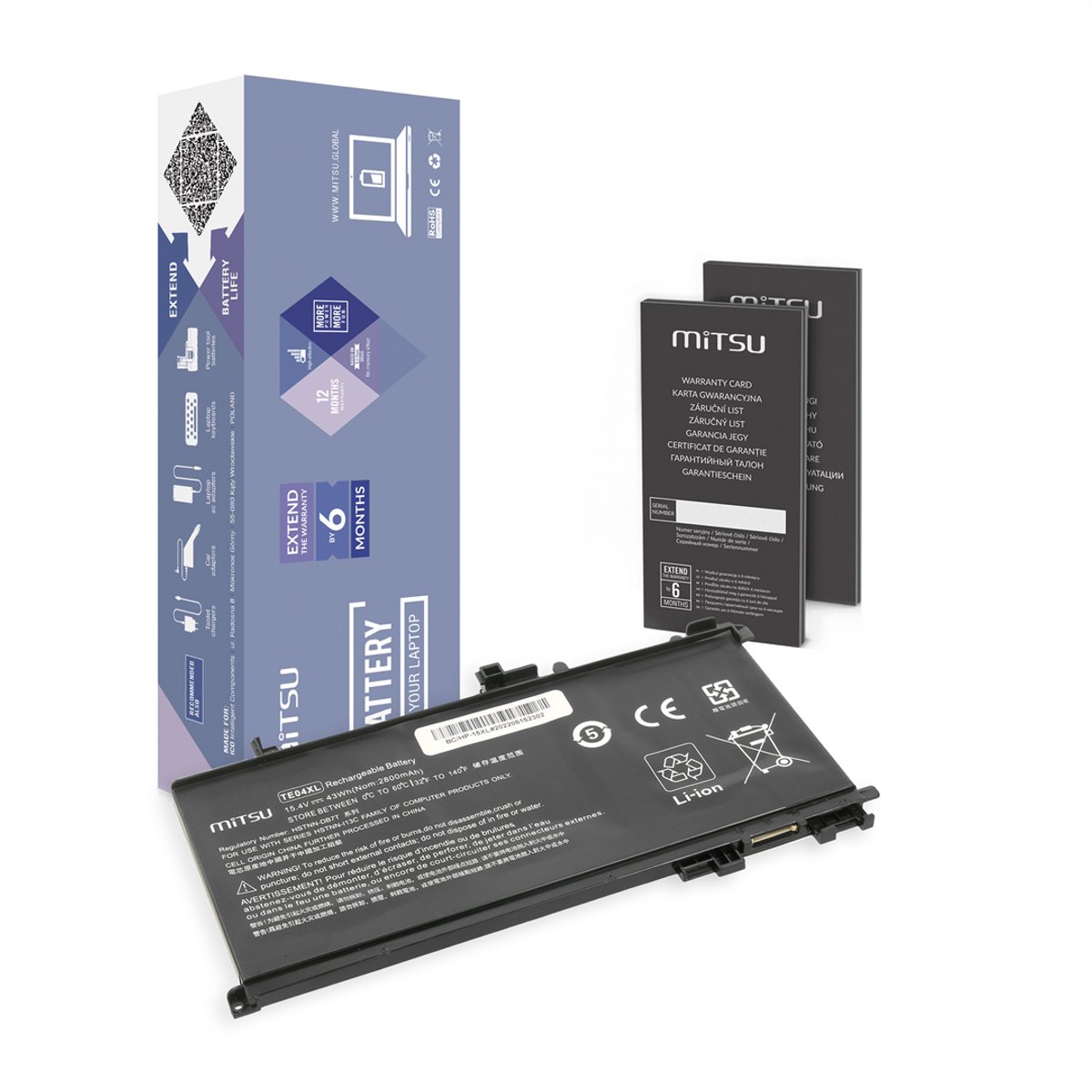 Mitsu - Bateria - HP Omen 15 - Pavilion 15 - Betrouwbare Energie