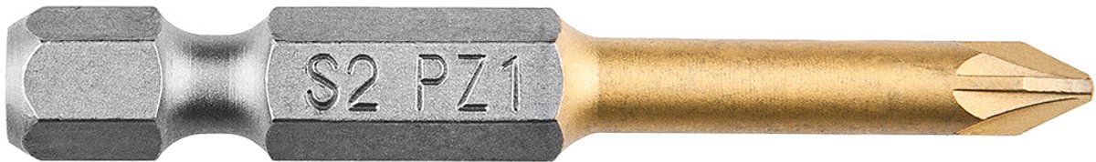 Bit PZ 1, 50mm S2 TIN, 1 op een blister