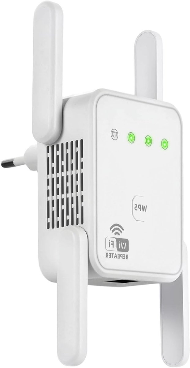 Krachtige WiFi Versterker met 1200 Mbit/s, Dual Band, WPS en Gigabit LAN voor Betrouwbare Internetverbinding