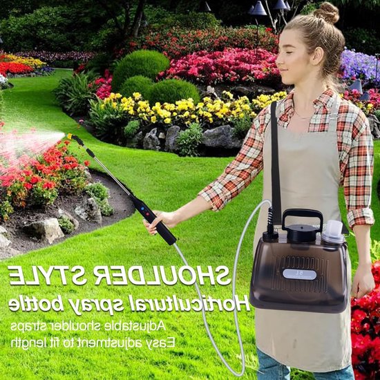 Brenzoos - Electric Plant Sprinkler - Draagbare Water Sprinkler - 5 Liter - Verstelbare Nozzles - Ideaal voor Tuin en Gazon - Efficiënt Onkruidbestr.. — afbeelding 5