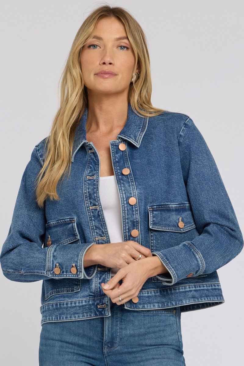 Denim Jacket met Oversize Pockets